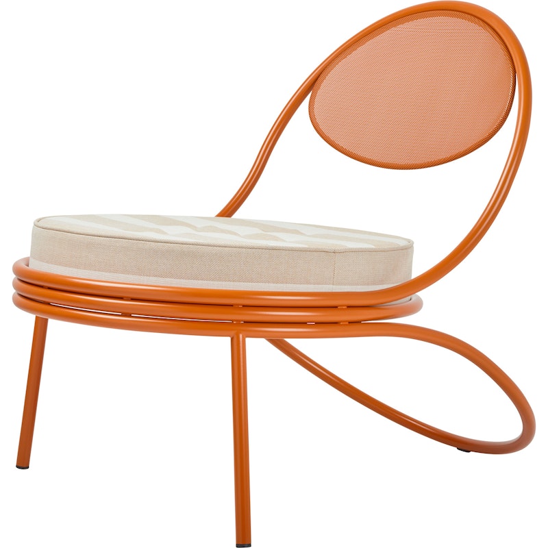 Copacabana Loungesessel, Orange / Leslie Stripe 040