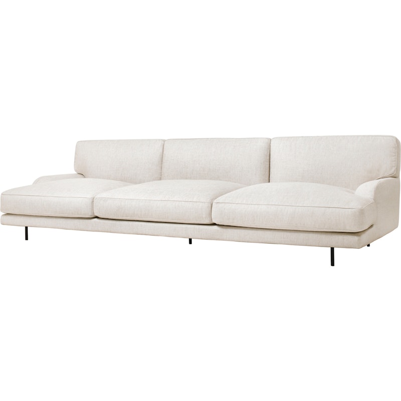 Flaneur Sofa FC 3-Sitzer, Beine Schwarz / Hot Madison 419 Off White