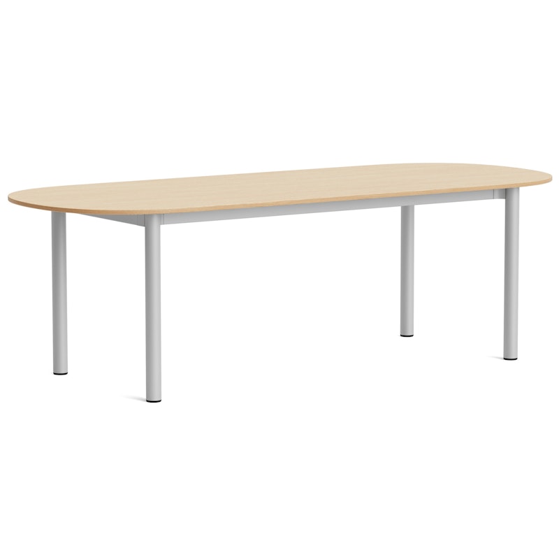 Annex Table Oblong 95x240 cm, Aluminium / Lacquered Oak