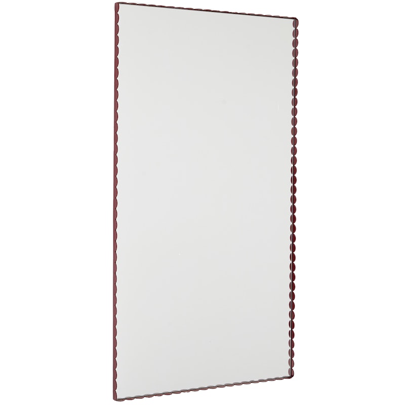 Arcs Mirror Round Red Spiegel, Pulverlackiert 72x133 cm Burgunderrot