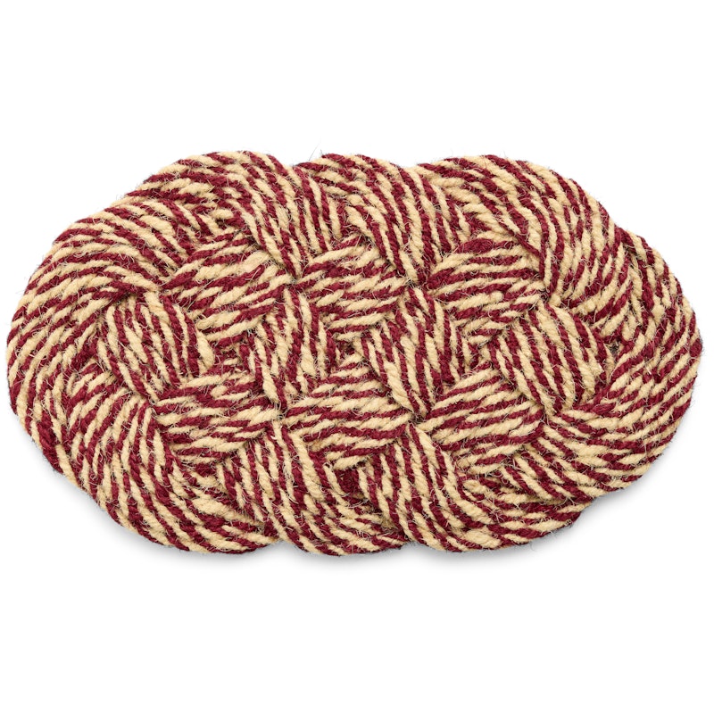Coco Doormat Swirl 40x80 cm, Bordeaux / Off-white