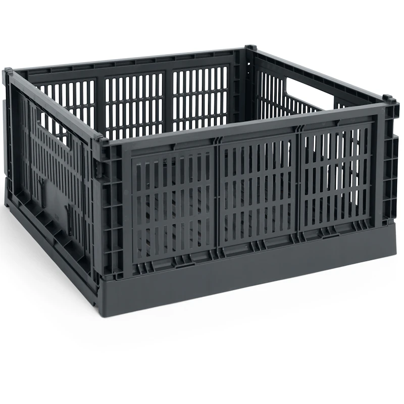 Colour Crate Large Square Storage, Charcoal