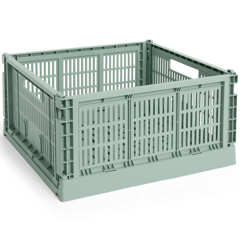 Colour Crate Large Square Storage, Sage Green