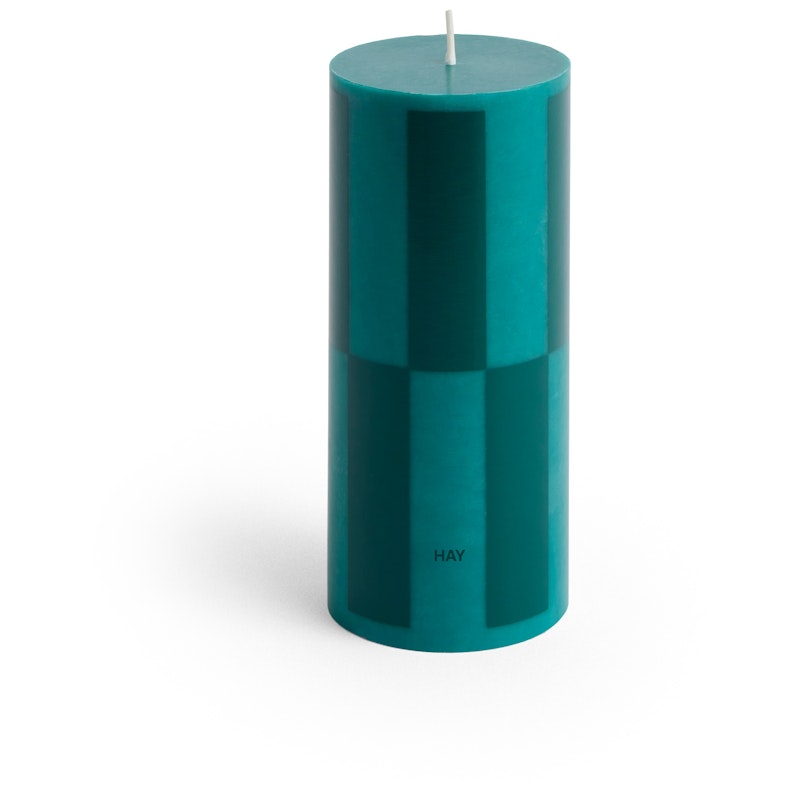 Column Pillar Candle Small, Green Dark Green