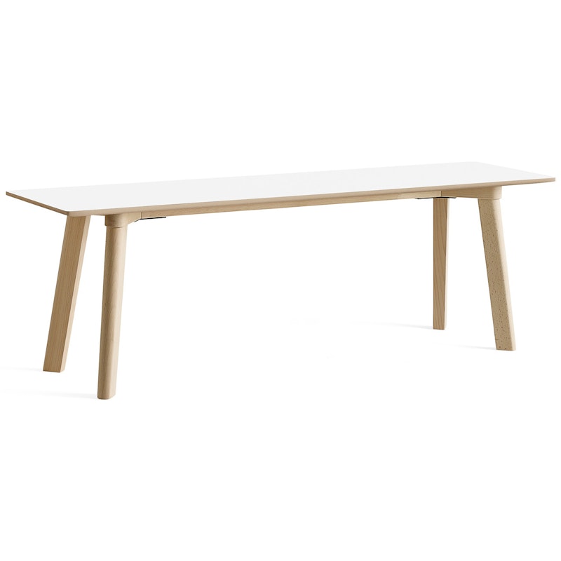 CPH Deux 215 2.0 Bank 140 cm, Pearl White / Unbehandeltes Buchenholz