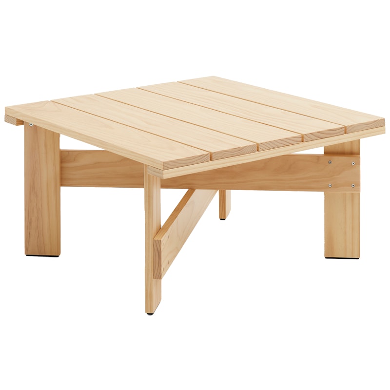 Crate Loungetisch 75x75 cm, Klarlackiert