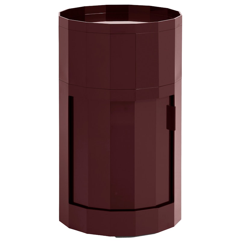 Facet Cabinet High, Burgundy
