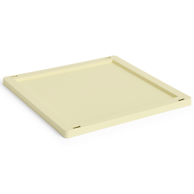 Colour Crate Plastic Medium Square / Cube Lid, Light Yellow