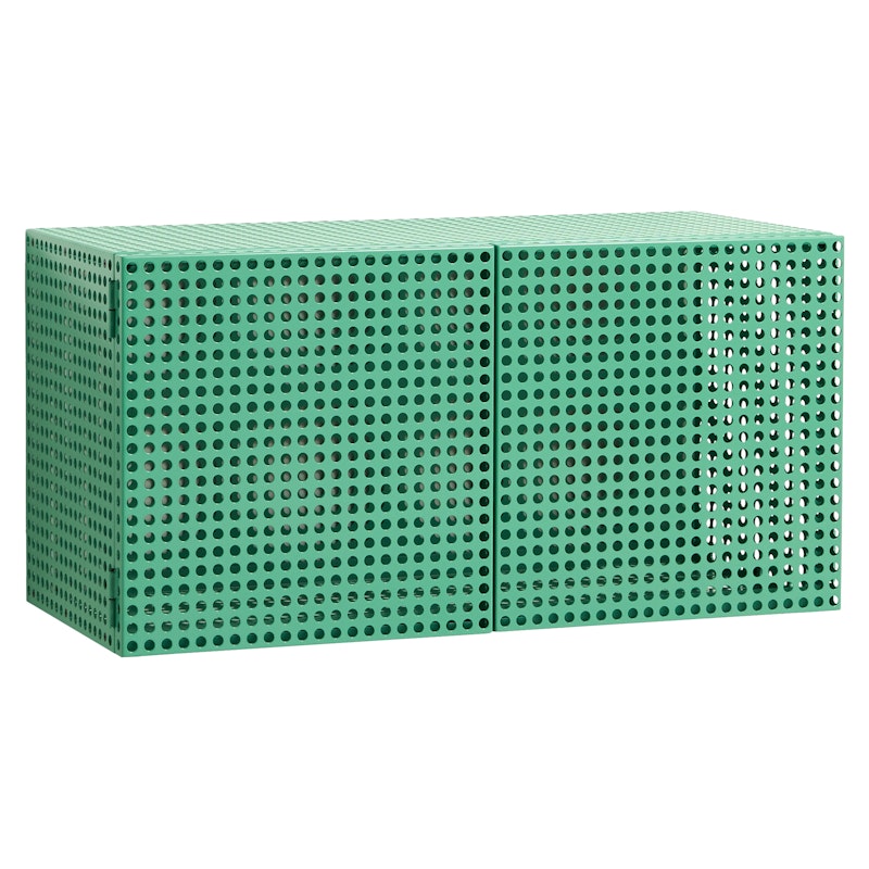 Perforated Wall Cabinet, Soft Jade