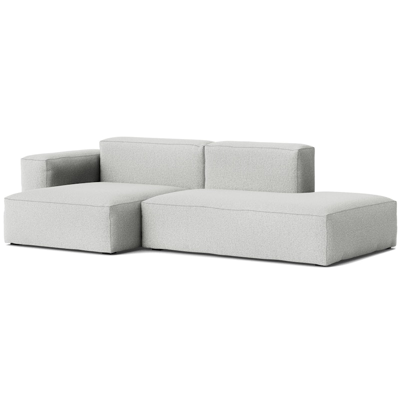 Mags Soft Low 2,5-Sitzer-Sofa Comb. 3 Liege Links, Hallingdal 116 / Hellgraue Naht