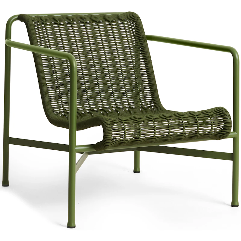 Palissade Cord Lounge Chair Low, Olive