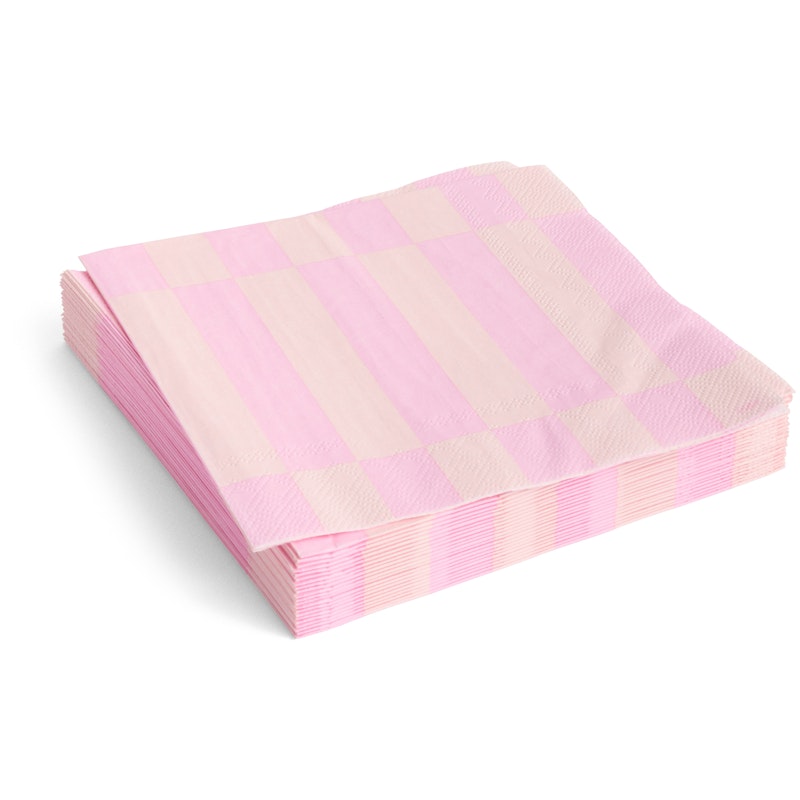 Pattern Napkins 33x33 cm, Light Pink