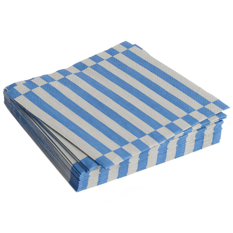 Pattern Napkins 33x33 cm, Grey / Blue