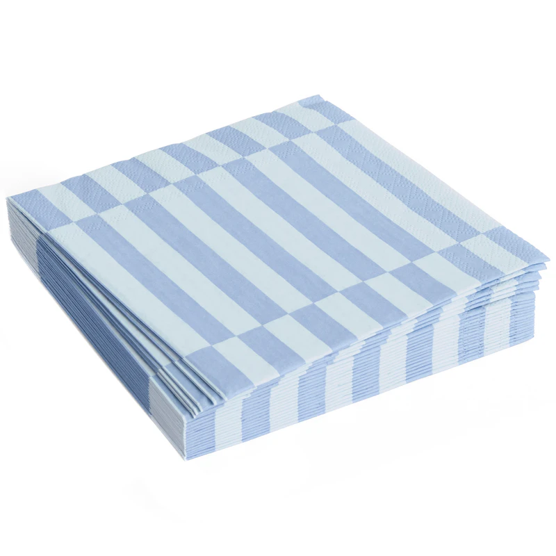Pattern Napkins 33x33 cm, Light Blue / Dusty Blue