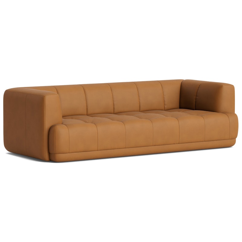 Quilton 3-Sitzer-Sofa, Leder Sense Cognac