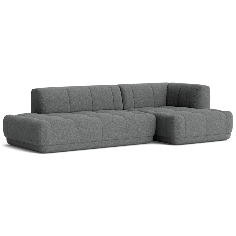 Quilton 3,5-Sitzer-Sofa Konfiguration 21 Rechts, Flamiber C8 Charcoal