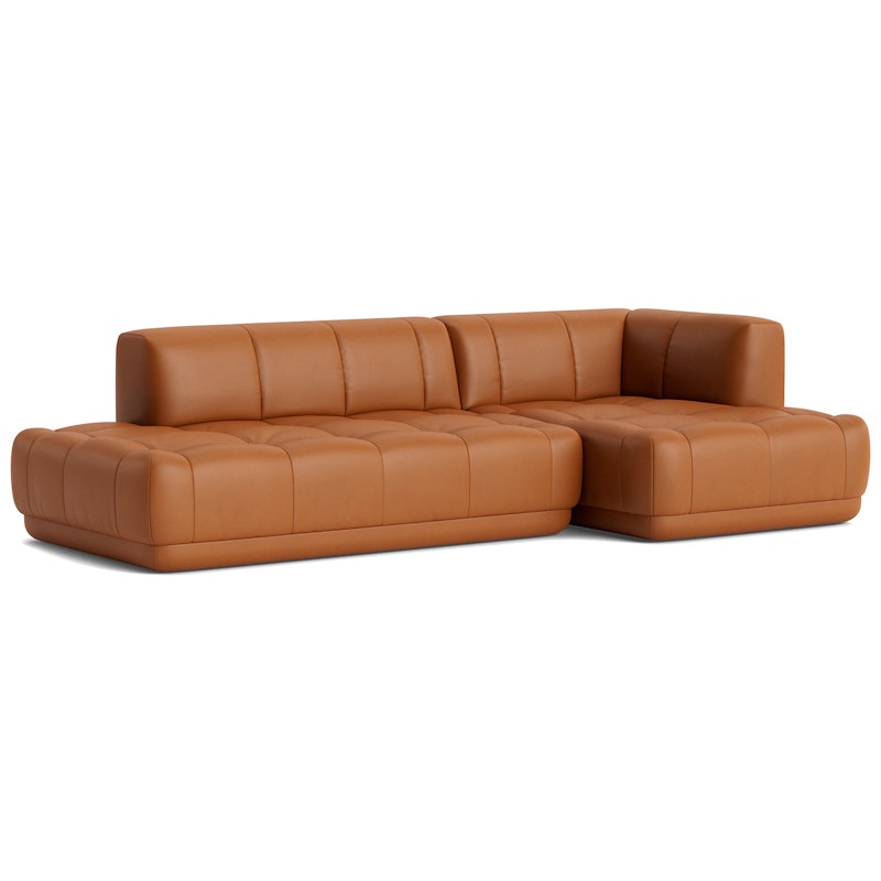 Quilton 3,5-Sitzer-Sofa Konfiguration 21 Rechts, Leder Nevada NV2488