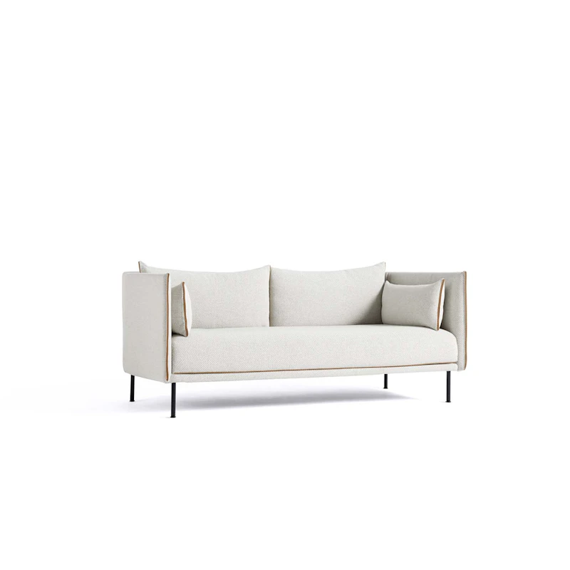 Silhouette 2-Seater Sofa, Black Steel / Coda 100