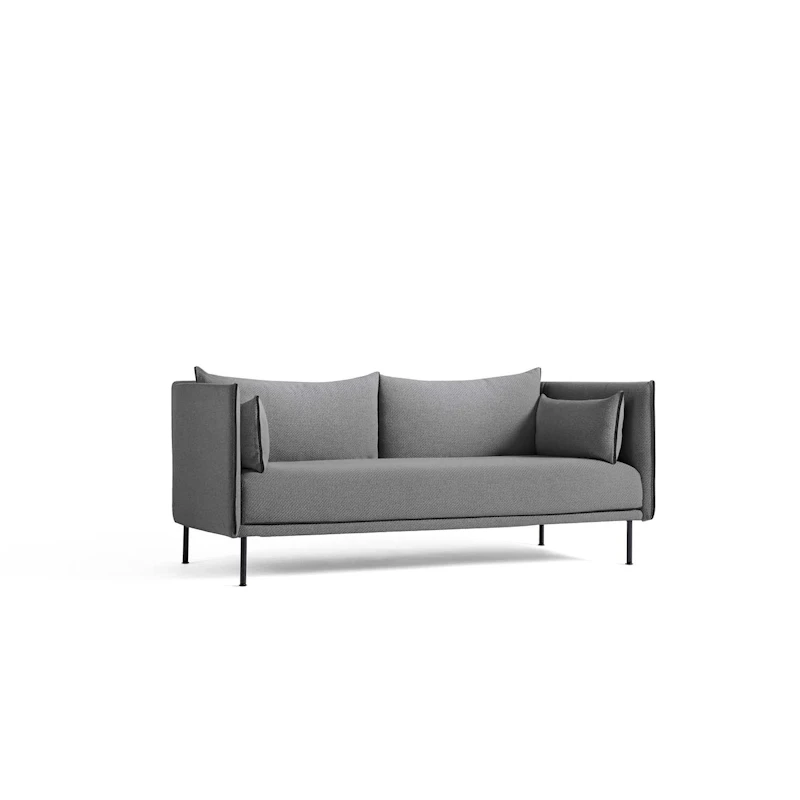Silhouette 2-Seater Sofa, Black Steel / Coda 182