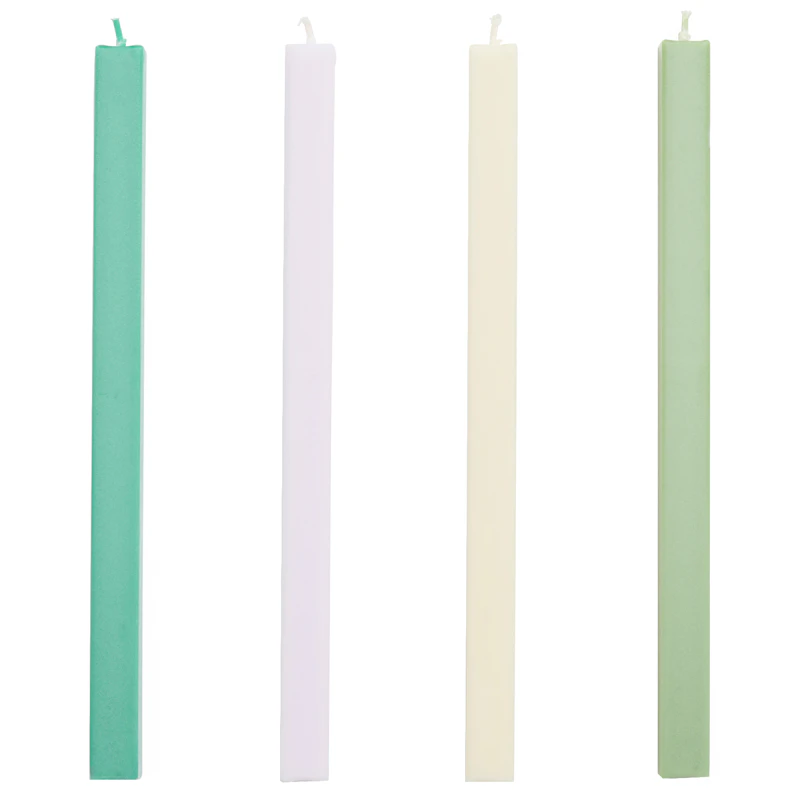 Square Candles 4-pack, Pastel von HAY | RoyalDesign
