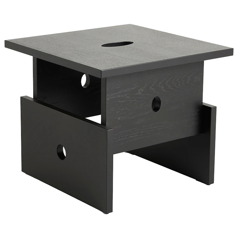 Wood Box Coffee Table, Black Oak