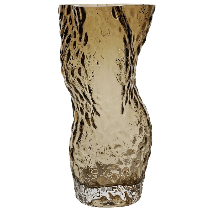 Ostrea Vase 30 cm, Rauchfarben