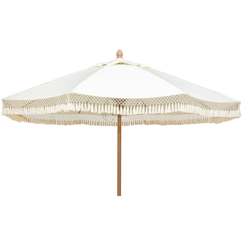 Parasol With Fringes 300 cm, Beige