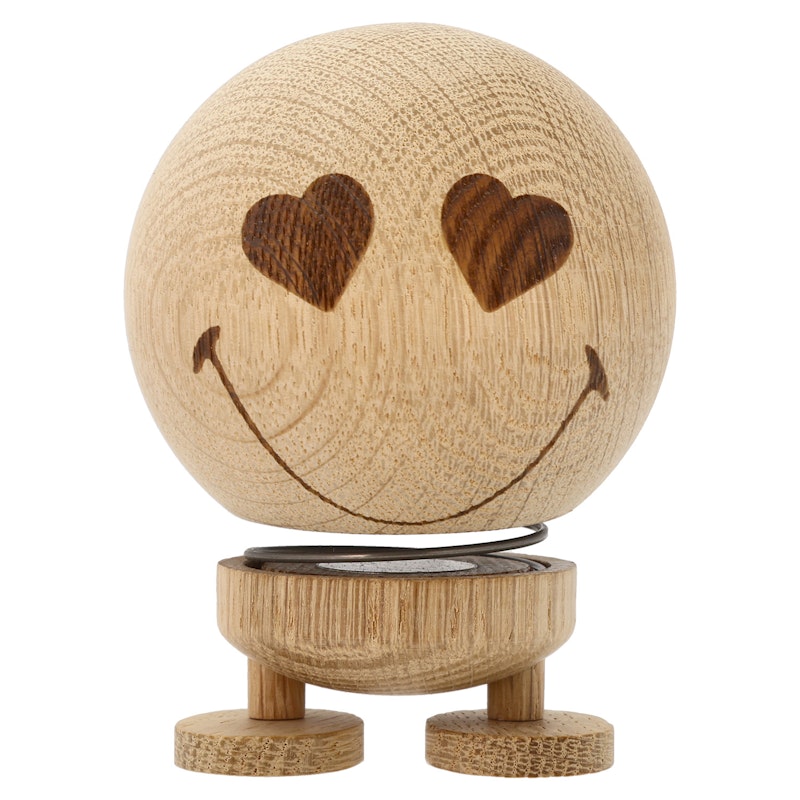 Hoptimist Smiley Love Figur M, Eiche Natur