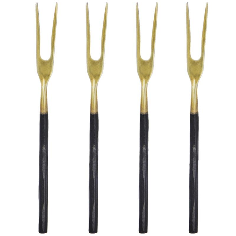 Cold Meat Fork 4-pack, Antique Brass