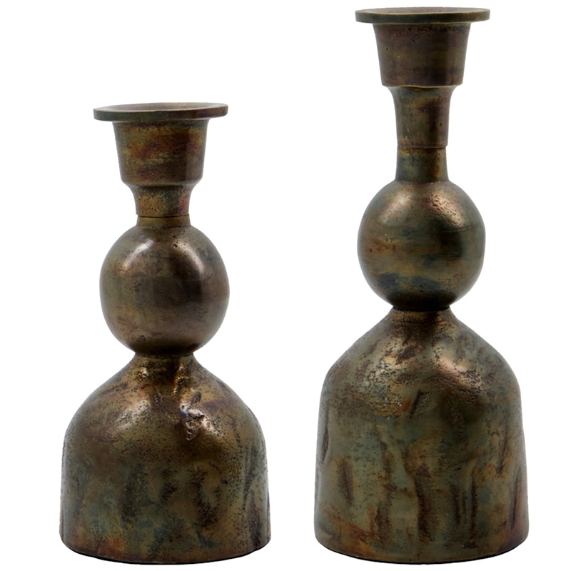 Cast Candle Holder Antique Brass