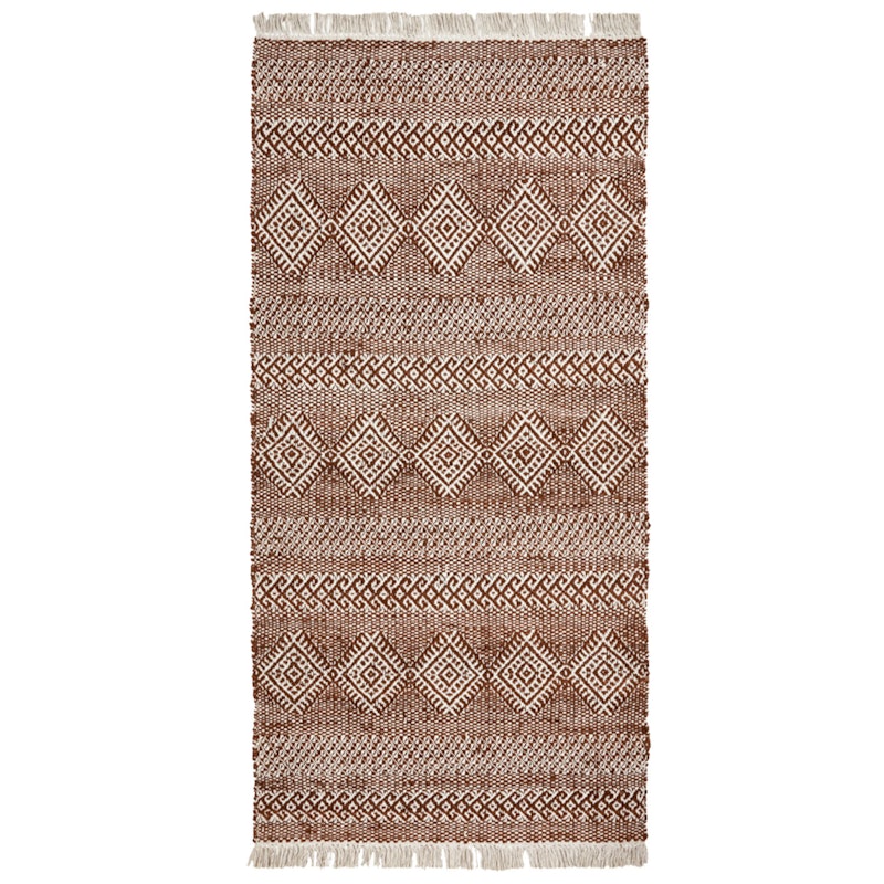 Ethnic Rug 90x200 cm, Brown/Nature