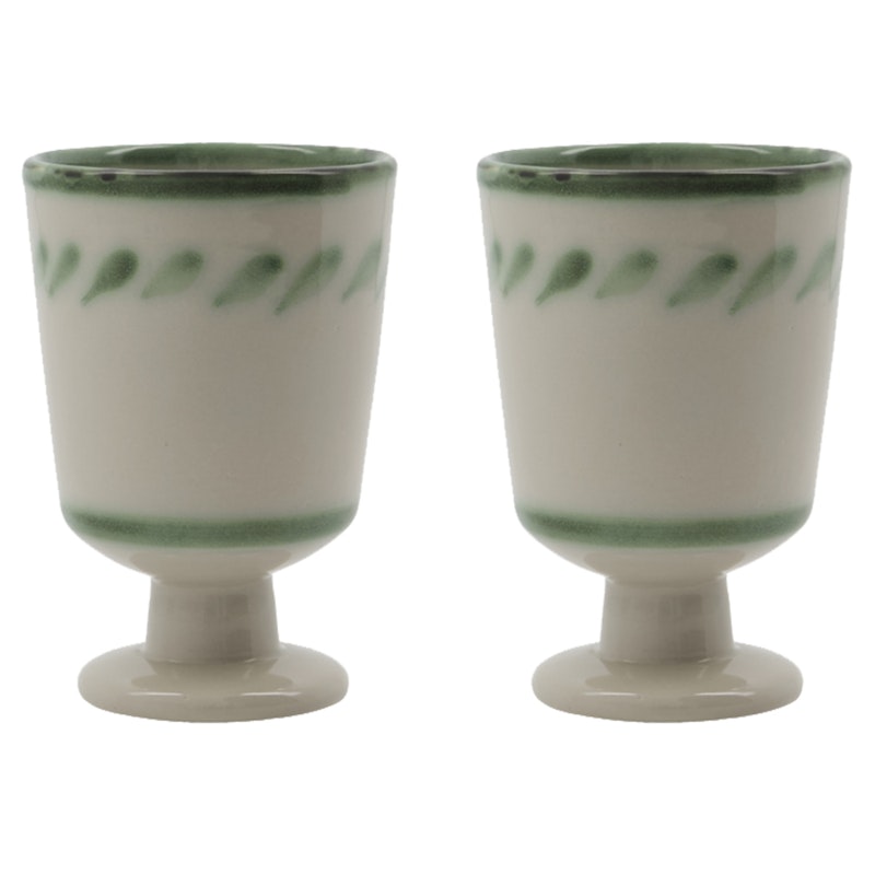Diva Mug 2-pack With Foot, Green