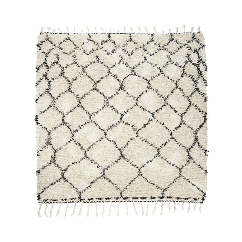 Zena Rug 180x180cm, White/Black