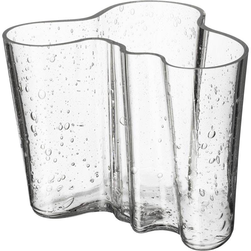 Aalto vase 160mm bubble glass clear