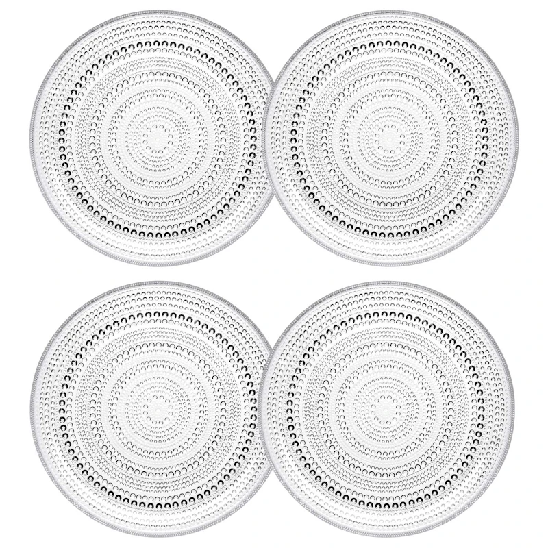 Kastehelmi Plate Clear 24,8 cm, 4 Pcs