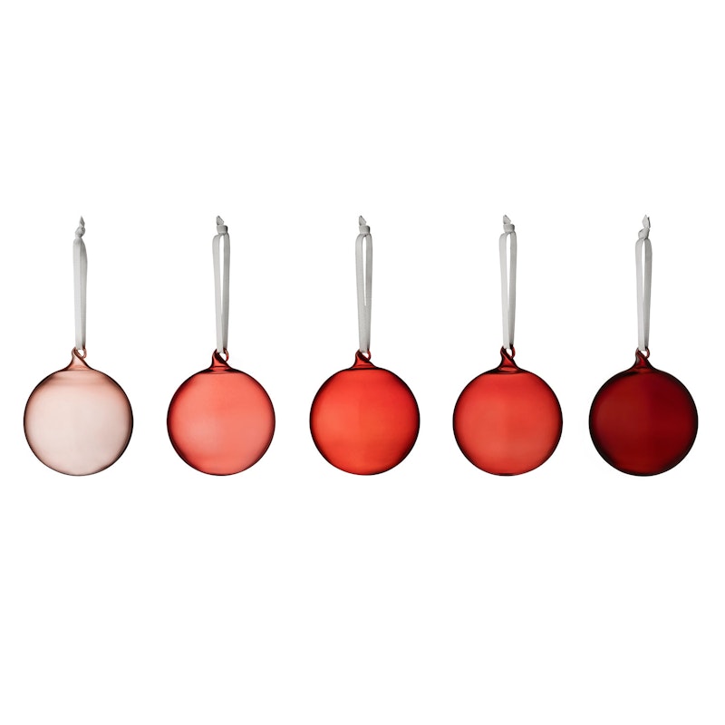 Weihnachtskugel Set 5-Pack, Rot