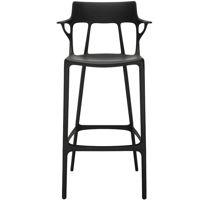 A.I. Bar Stool Recycled 75 cm, Black