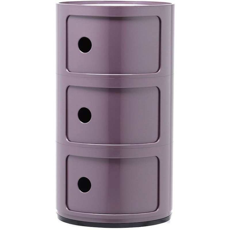 Componibili Classic Aufbewahrung mit 3 Fächern, Violet
