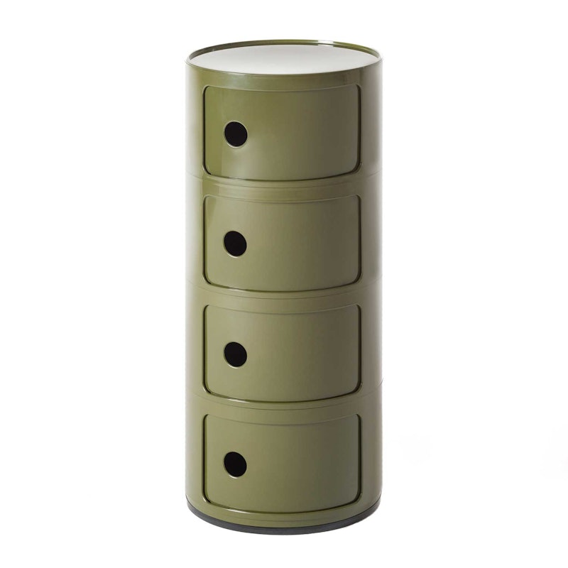 Componibili Classic Storage With 4 Compartments, Green