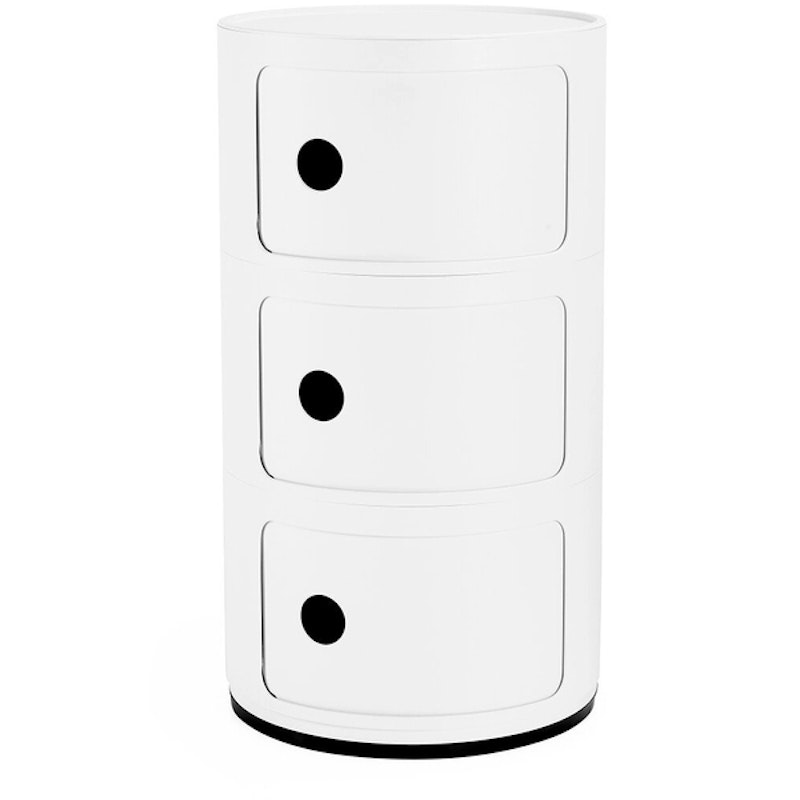 Componibili Recycled Storage With 3 Compartments, White