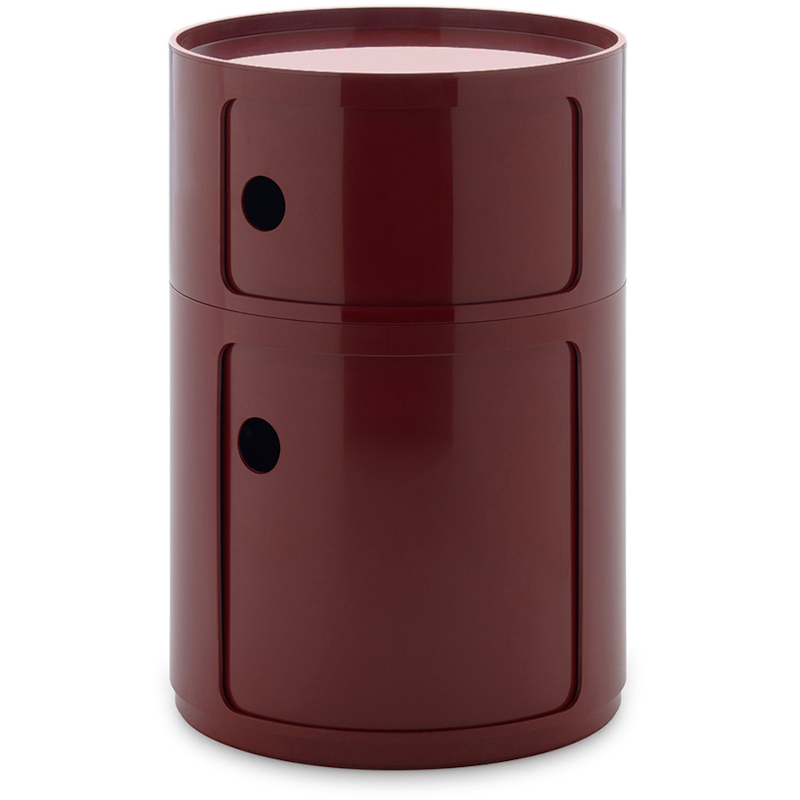 Componibili New Big Storage With 2 Compartments, Burgundy