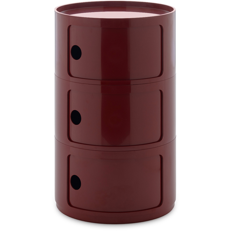Componibili New Big Storage With 3 Compartments, Burgundy