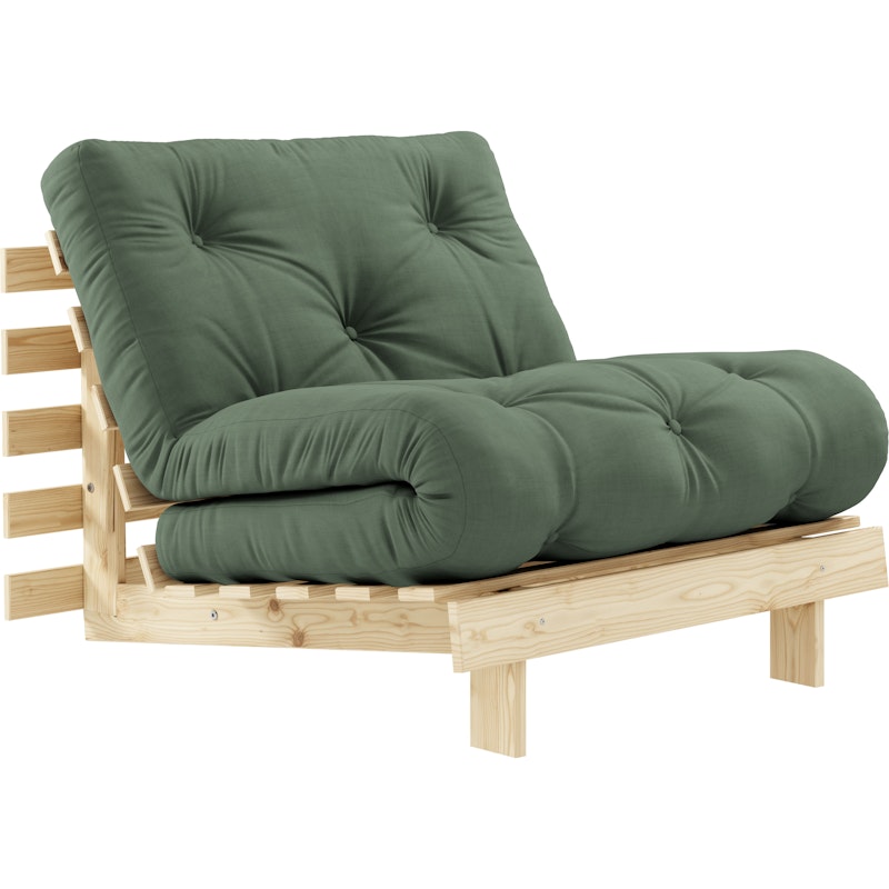 ROOTS RAW 90 X 200 W. ROOTS MATTRESS OLIVE GREEN 90 X 200