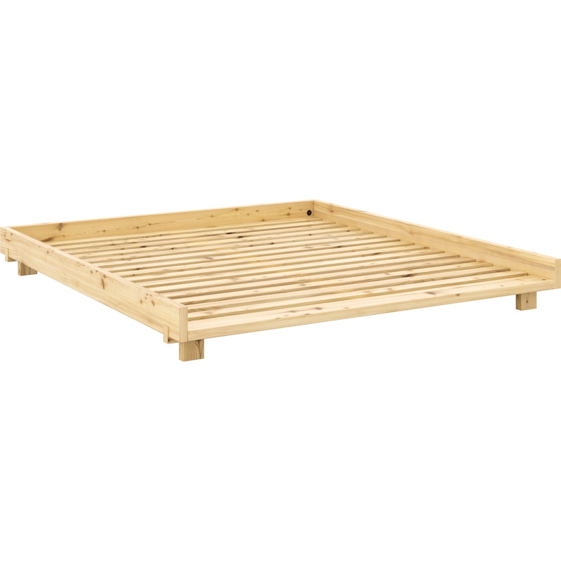 Social Bed Frame Clear Lacquered, 180x200 cm