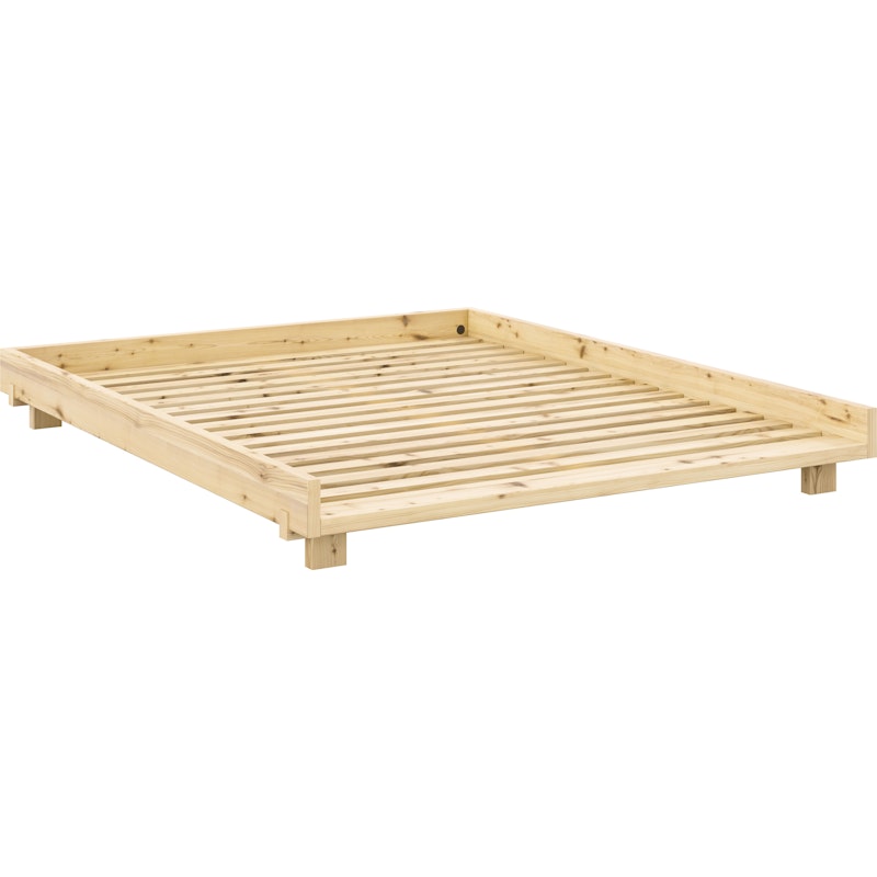 Social Bed Frame Clear Lacquered, 160x200 cm