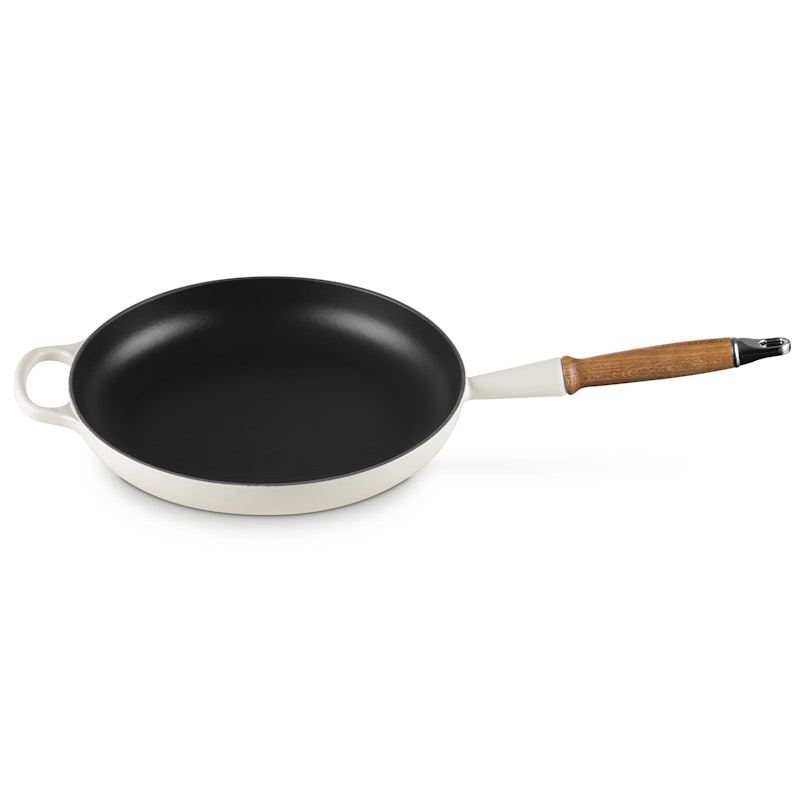 Signature Frying Pan With Wooden Handle 28 cm, Meringue