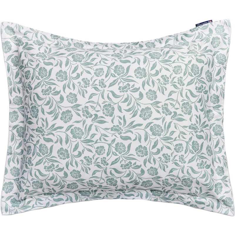 Flowers Pillowcase 50x60 cm, White/Eucalyptus