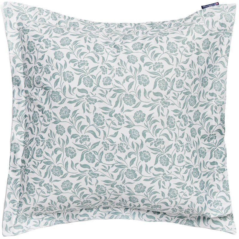 Flowers Pillowcase 65x65 cm, White/Eucalyptus