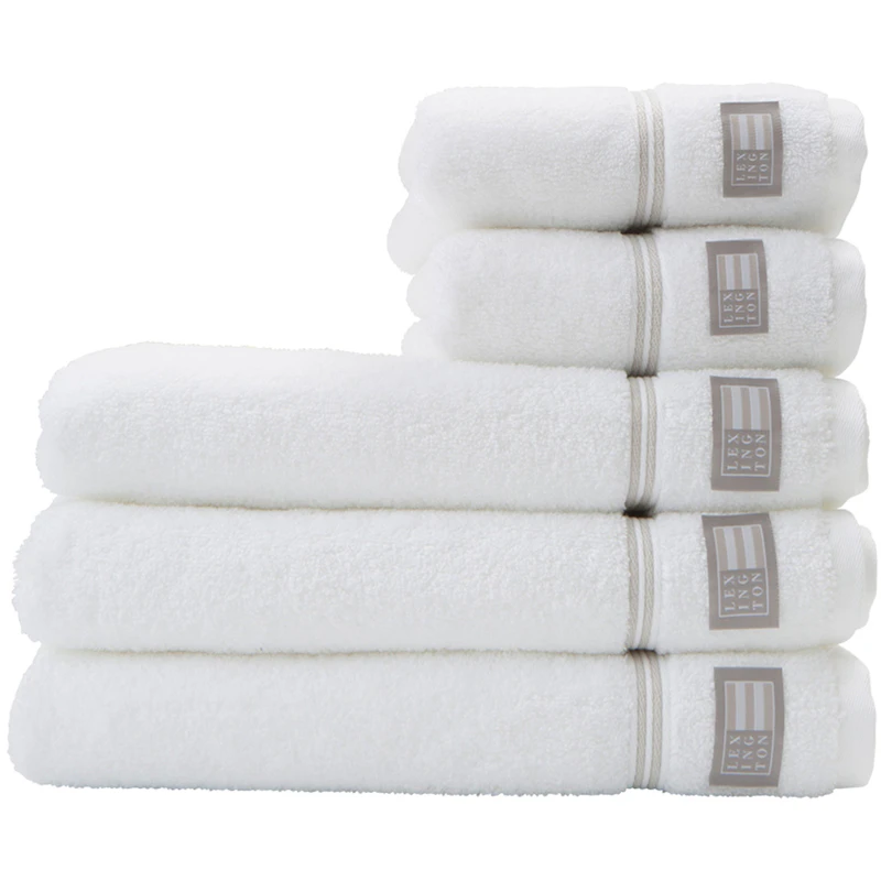 Hotel Towel 100X150 cm, White / Beige