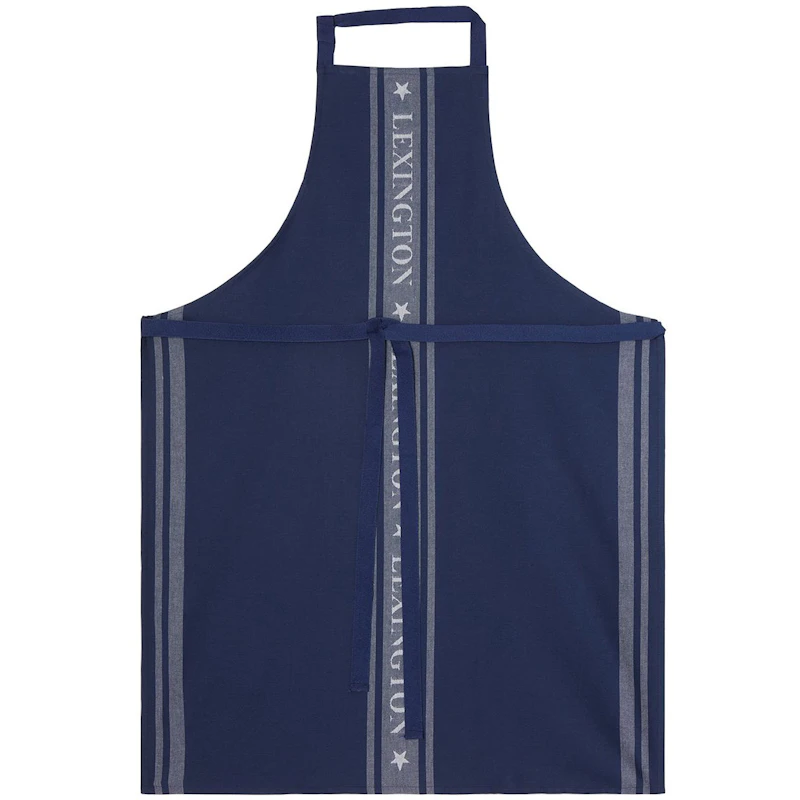 Icons Cotton Jacquard Star Apron, White / Dress Blue